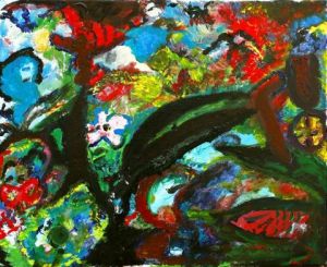 Peinture de Leonore Queffelec: La belle au bois dormant