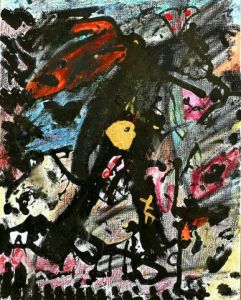 Peinture de Leonore Queffelec: le gardien des péchés