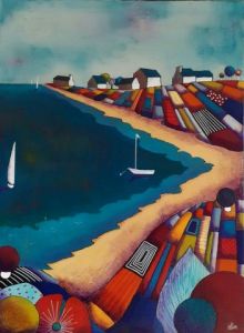 Peinture de Marie-Pierre JAN: La grande plage