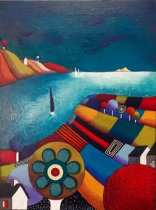 Peinture de Marie-Pierre JAN: entre terre et mer 5