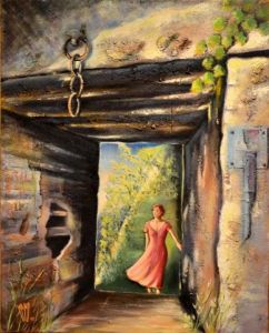 Peinture de Hano Pierre: La robe rouge