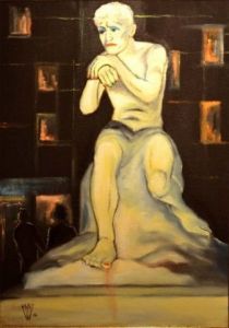 Peinture de Hano Pierre: Maquillage pour nuit blanche