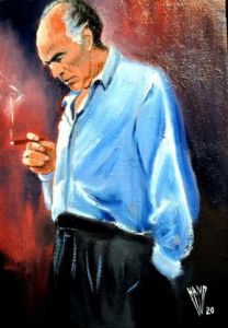 Peinture de Hano Pierre: Hommage à l'acteur (Michel Piccoli)