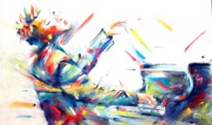 Peinture de FREDERIQUE NALPAS: piano piano