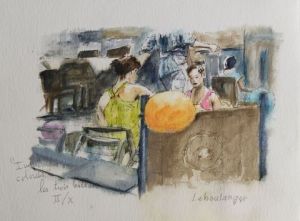 Peinture de Leboulanger: Les trois ballons