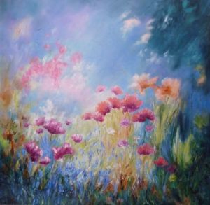 Peinture de LYN LENORMAND: Jardin de Kimberley 2