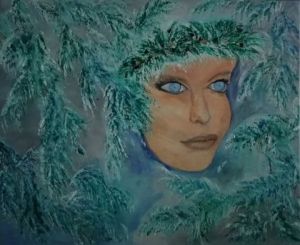 Peinture de LUCIE2: DAME HIVER