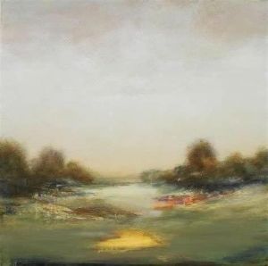 Peinture de claude gobalian: le petit lac