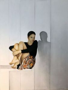 Peinture de EDITH CHAUVET-SIMON: PERPLEXE