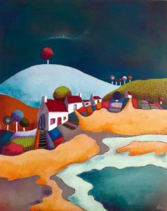 Peinture de Marie-Pierre JAN: Au bord de l'eau