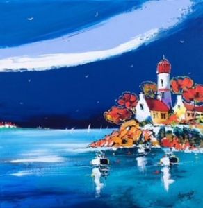 Peinture de philippe amagat: Soir d'orage