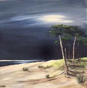 Peinture de Pittsenzo: Promenade plage du Petit Nice