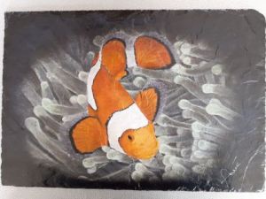Peinture de Art'doises et peintures: Poisson clown