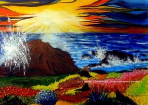 Peinture de ALAIN FAURE: JARDIN LITTORAL