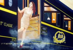 Peinture de ALAIN FAURE: ORIENT-EXPRESS