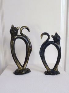Sculpture de LYN LENORMAND: Chat