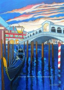 Peinture de ALAIN FAURE: PONT DU RIALTO