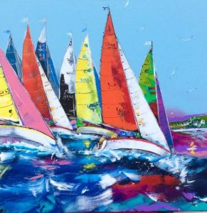 Peinture de philippe amagat: Le grand départ