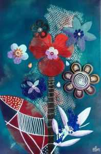 Peinture de Marie-Pierre JAN: Fleurs d'Automne