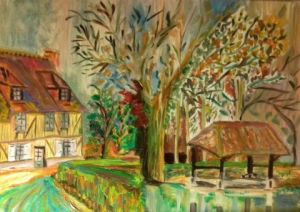 Peinture de Francois Van hemelryck: Pays d'Auge 2