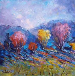 Peinture de francis JALIBERT: Fantaisie paysagère