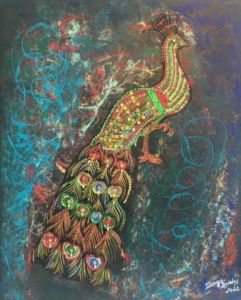 Peinture de SONYA DZIABAS: « The  beautiful paon »