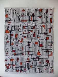 Peinture de carole zilberstein: entrelacs