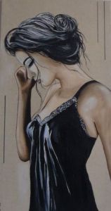 Peinture de Cara India: Black sun