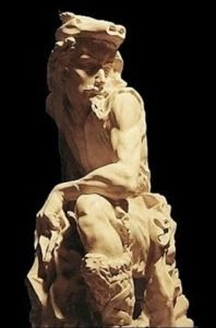 Peinture de adonis charles: ROBIN des BOIS  (Marbre ht 200 cm, 3 tonnes)