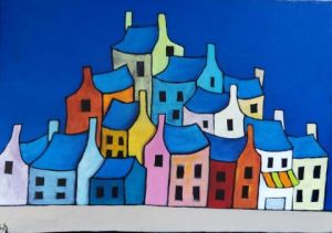 Peinture de fabinonzoli: Tombée de la nuit 