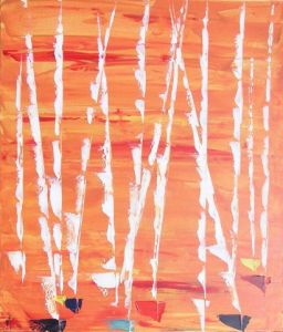 Peinture de valerie jouve: MARINE MANDARINE