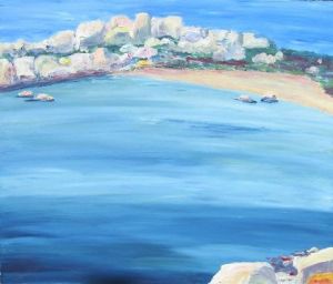 Peinture de valerie jouve: CORSE, LES LAVEZZI (2)