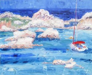 Peinture de valerie jouve: corse les lavezzi