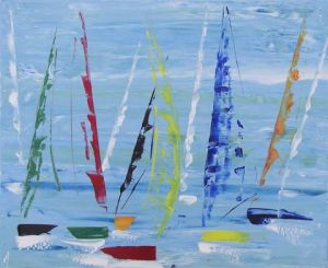 Peinture de valerie jouve: VOILES, COULEURS 