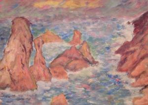 Peinture de valerie jouve: AIGUILLES BELLE ILE