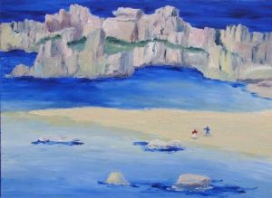Peinture de valerie jouve: CORSE,LES ILES LAVEZZI