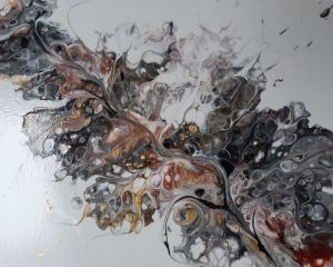 Peinture de Claudine Hebert: Rêverie 2 teintes neutres