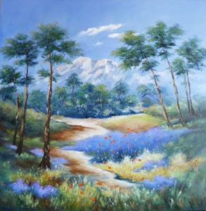 Peinture de LYN LENORMAND: Vers la Ste Victoire