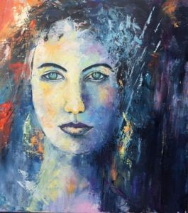 Peinture de janine chetivet: pensive