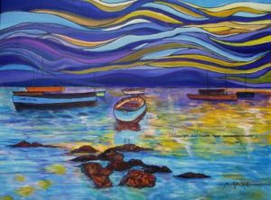 Peinture de ALAIN FAURE: L'ABRI CÔTIER