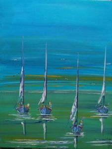 Peinture de PLUME NATHALIE MAISONNEUVE: vert