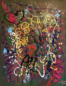 Peinture de SONYA DZIABAS: «  LOVE IS ALL »