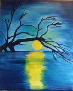 Peinture de LUCIE2: L'ARBRE ET LE SOLEIL