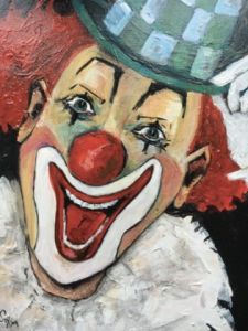 Peinture de soffya: Bad guy good comical, Auguste bouffon