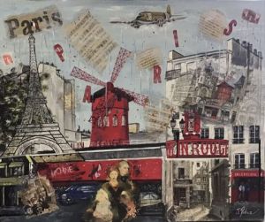 Peinture de Josette Duboz: Le Moulin Rouge