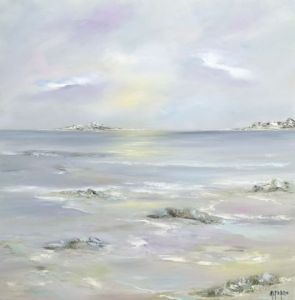 Peinture de MARTINE GREGOIRE: Une éclaircie sur les iles