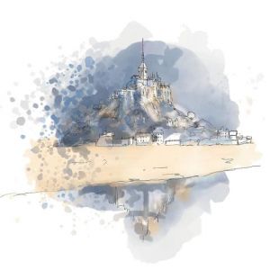 Peinture de denis moulin: or2311-Le mont dans la tempête .jpg