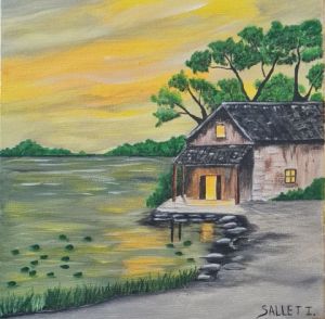 Peinture de isabelle sallet : L'ETANG