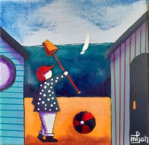 Peinture de Marie-Pierre JAN: plage 2