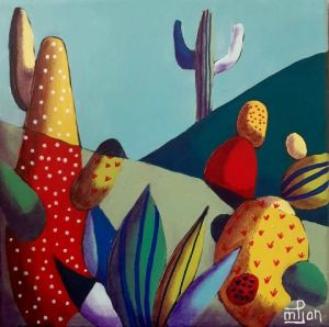 Peinture de Marie-Pierre JAN: Cactus 3